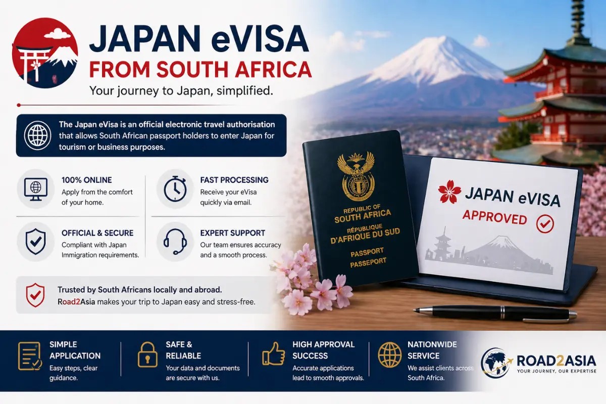 Japan eVisa from South Africa by Road2Asia