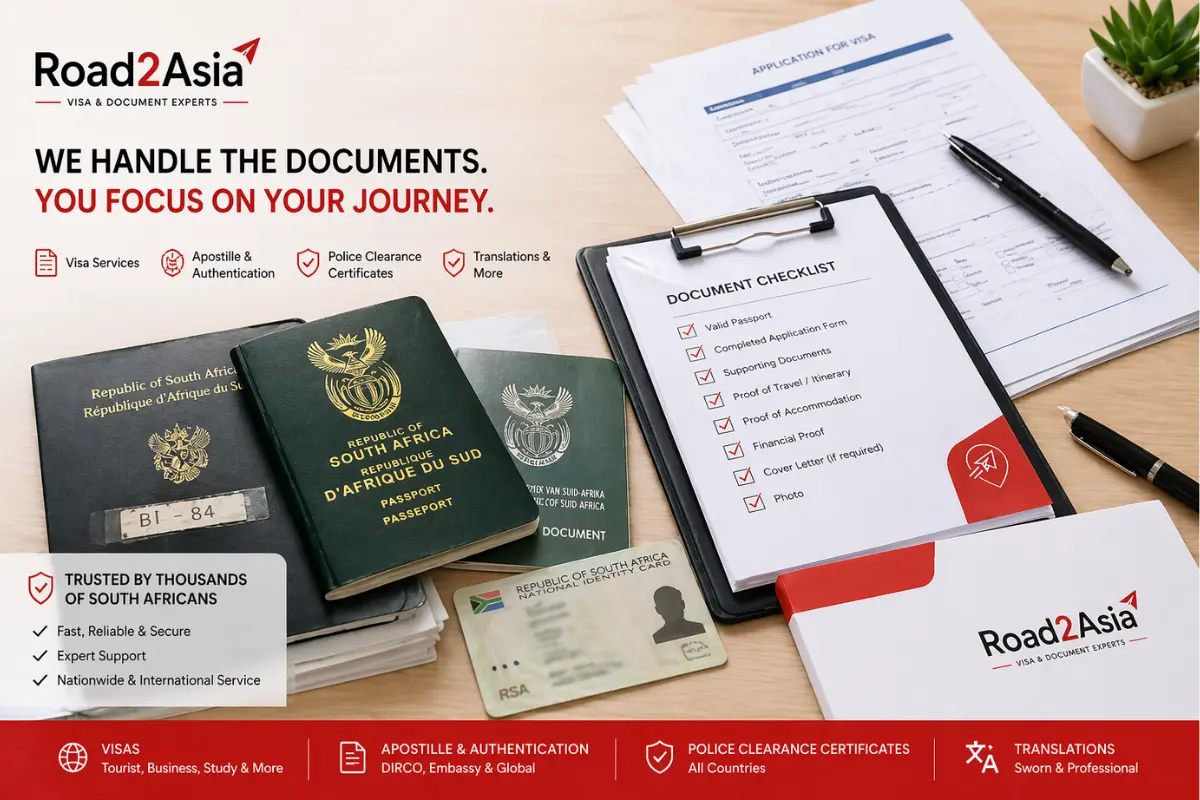 Visa Document Requirements for South Africans by Road2Asia